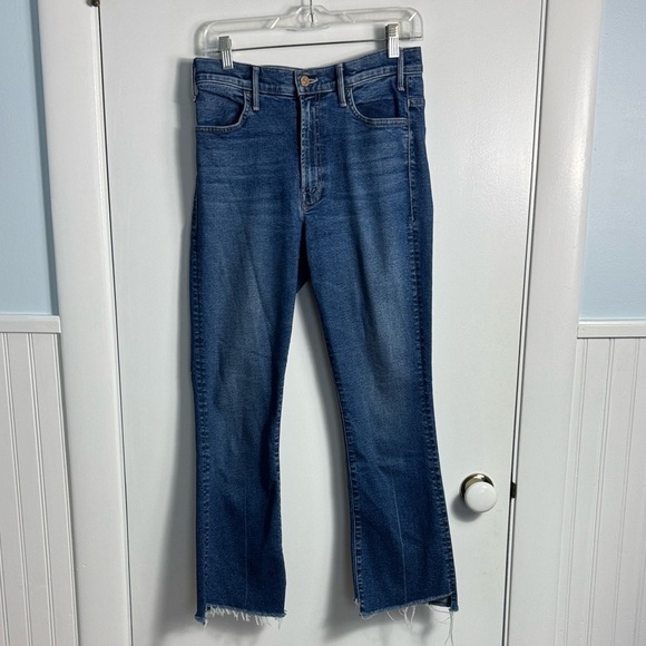 Mother the hustler two step ankle fray jeans the buck stops here size 28 - Picture 2 of 16